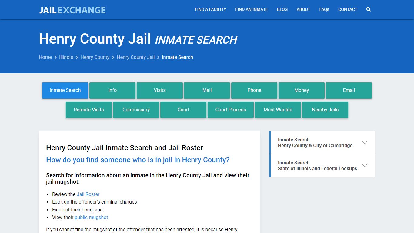 Inmate Search: Roster & Mugshots - Henry County Jail, IL