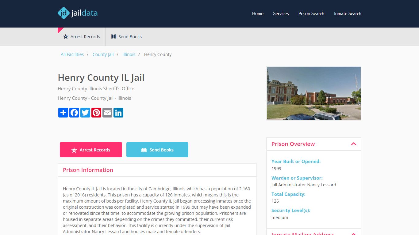 Henry County IL Jail Inmate Search and Prisoner Info - Cambridge, IL